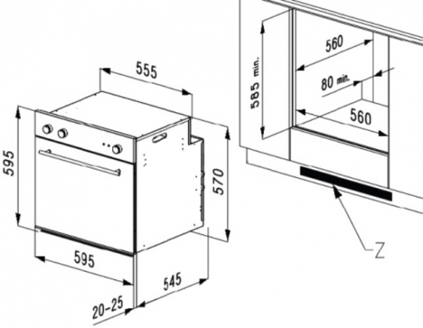 Газовый духовой шкаф korting ogg 742 crsi